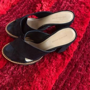 aks Fifth Avenue Suede Heeled Sandals, 4”, Size 10